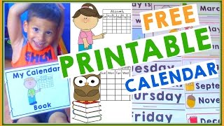 HOW TO MAKE CALENDAR CHART FOR KIDS   FREE HOMESCHOOL PRINTABLE [upl. by Vivia227]