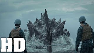 Godzilla Bridge Scene MUTOs Attack Scene Godzilla 2014 Movie Clip HD [upl. by Cirdes]