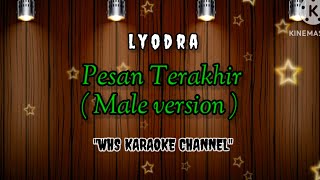 Lyodra  Pesan Terakhir  karaoke   pop  cafe  male version [upl. by Berky]