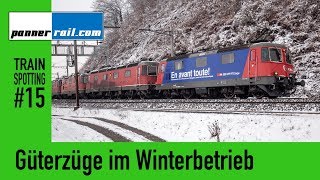 Trainspotting 15 Güterzüge im Winterbetrieb zwischen RotkreuzMühlau [upl. by Ecydnarb]