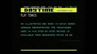 Ceefax pages  Daytime On Two  BBC Schools 22nd March 1984 [upl. by Chaddy]