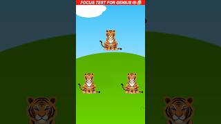 Focus Test For Genius🧠  Find The Tiger focustest riddles games onlyforgenius [upl. by Annoek]