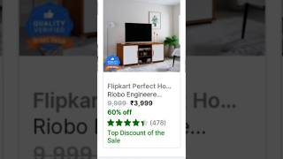 Flipkart Take a look at this Flipkart Perfect Homes Riobo Engineered wood tv unit🥰🥰 homesetup [upl. by Siubhan]