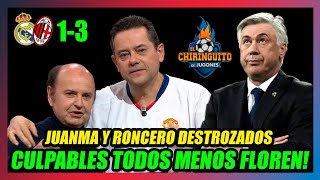 😱RONCERO y JUANMA RODRÍGUEZ DESTROZADOS en EL CHIRINGUITO😱 REAL MADRID 13 AC MILAN🔥 [upl. by Lowrie174]