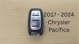 How To Replace or Change Chrysler Pacifica Remote Key Fob Battery 2017  2024 [upl. by Nemzzaj]