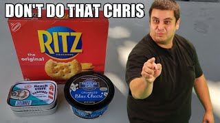 Ritz Crackers Blue Cheese Sardines Pregnancy Craving Reaction [upl. by Eicyaj]