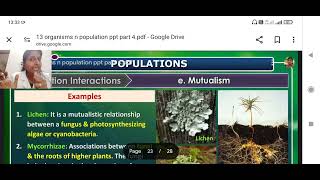 Organisms and Population  Commensalism and Mutualism [upl. by Atisusej]