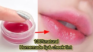 How to make lip and cheek tint at homeDIY lip tintnatural Liptinteasy way [upl. by Assilam]