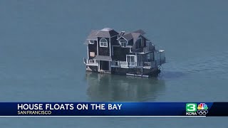 Entire house is seen floating on San Francisco Bay [upl. by Caiaphas]