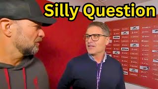 Jurgen Klopps Angry Interview Tells Reporter hes Out of Shape amp Storms Off [upl. by Andeee380]