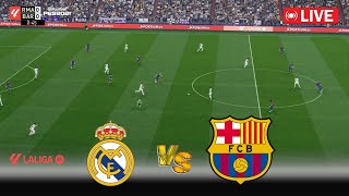 🔴LIVE  Real Madrid vs Barcelona  El Clasico La Liga 2425  Full Match  PES 21 Game Simulation [upl. by Atnas]