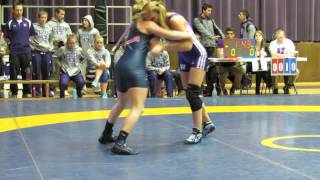 2012 Harry Geris Memorial Duals 55 kg Brianne Barry Western vs Sarah Hildebrandt King [upl. by Hsemar]