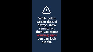 Warning signs of colon cancer [upl. by Ycal]