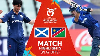 Scotland v Namibia  Match Highlights  U19 CWC 2024 [upl. by Inacana761]