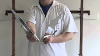 Wing Chun Weapons  Basic Six amp A Half Point Pole VS Wing Chun Knives 六點半棍 八斬刀基本動作練習 [upl. by Cazzie]