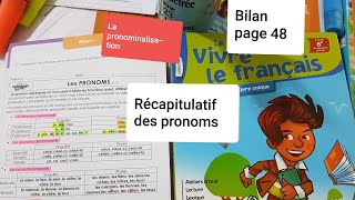 Bilan 1La pronominalisation et le passé composé Niveau 6ème primaire [upl. by Neliac195]