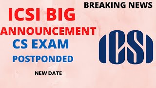 Breaking News  ICSI EXAM postponed  New Exam date sheet Released By ICSI  Don’t skip [upl. by Nehtanoj742]