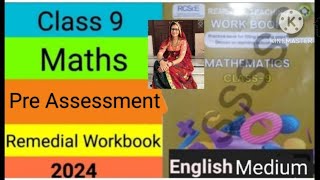 कक्षा 9 Maths ॥ Pre assessment ll English Medium ll Remedial workbook 2024 ll Maths by Vidya Maam [upl. by Nobile332]