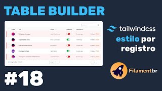 Table Builder  linhas da tabela com diferentes estilos filament laravel jetbrains screenstudio [upl. by Macfarlane]