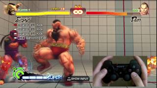 Super Street Fighter 4 Zangief Trials 124 PS3 Controller DPad Tutorial [upl. by Allesiram]