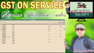 GST ON SERVICE IN TALLY ACCOUNTING tallyaccounting [upl. by Nnaarual]