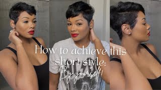 How To Achieve this short style at home By Yourself [upl. by Aninaig]