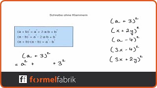 Binomische Formeln Übungsaufgaben Nr 1 [upl. by Oralla]