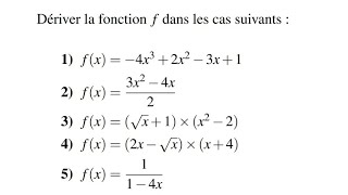 Calculer des Fonctions Dérivées  Première [upl. by Amadas]