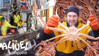 Brad Goes Crabbing In Alaska Part 1  Its Alive  Bon Appétit [upl. by Rekoob]