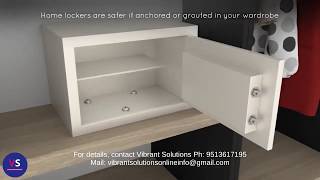 Godrej Safety Lockers installation anchored grouted inside wardrobe [upl. by Enajharas]