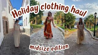 Holiday clothing haul  Midsize edition [upl. by Timmons]