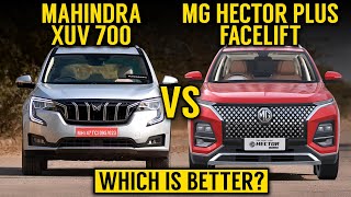 MG Hector plus facelift VS XUV700  Detailed comparison  MG Hector plus 2023 VS Mahindra XUV700 [upl. by Haelat312]