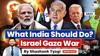 Israel Palestine Conflict  What Can India Do  UPSC GS2  Gaza  HAMAS [upl. by Raycher]