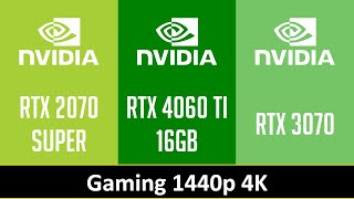 RTX 2070 SUPER vs RTX 4060 TI 16GB vs RTX 3070 [upl. by Rengaw]