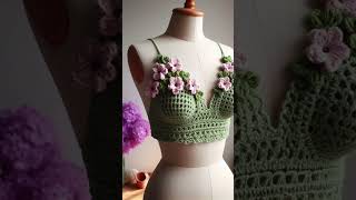 Amazing Crochet crop top Design Ideas sharing ideas create by AI crochet knitting 68 [upl. by Adnomar282]