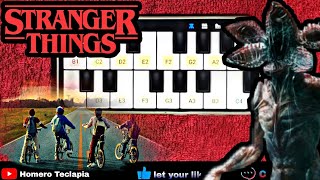 Stranger Things Theme PERFECT PIANO EASY Piano Cover  Mobile Piano Tutorial🎹🎶🔥 [upl. by Sitof]