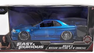 BRIANS NISSAN SKYLINE R34 JADA TOYS 1 24 SCALE [upl. by Eddra599]