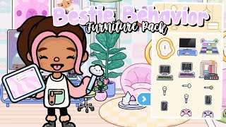 Bestie Behavior Furniture Pack🩷🩵🫶🏻Toca Cam [upl. by Grantham]