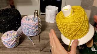 How to find the yarn end in the center of the cake made with Stanwood Yarn Winder [upl. by Ruthie]