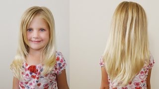 How To Cut Girls Hair  Long Layered Haircut for Little Girls [upl. by Assenna49]