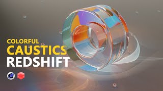 Colorfull Glass with Caustics in C4D amp RedShift [upl. by Dnomyar]