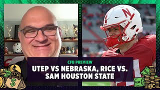 Nebraska vs UTEP Rice vs Sam Houston State best bets of CFB Week 1  Bear Bets [upl. by Connett]