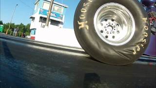 Ronnies Dragster rear tire view slow motion at Roxboro [upl. by Olympias454]