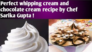 How to whip cream perfectly for cakes  Stiff peaks whipping cream recipe by Chef Sarika Gupta [upl. by Hansiain]