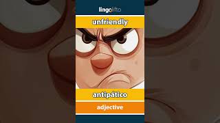 🇬🇧🇪🇸 unfriendly  antipático  vocabulary builder  learn English  aprendamos inglés [upl. by Shaper43]