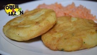 Tortitas de papa con queso y tocino Toque y Sazón [upl. by Idissak]