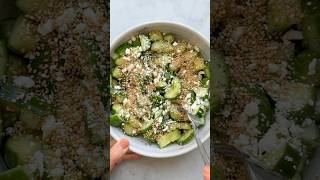 Smashed Cucumber Salad  FeelGoodFoodie [upl. by Ludovick952]