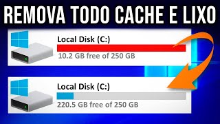 Como limpar todo o CACHE E LIXO do Windows 10 e Windows 11  Guia Completo [upl. by Attehcram994]