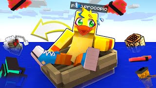 PATO PROCOPIO PERDIDO NO MEIO DO MAR NO MINECRAFT [upl. by Gnilyarg]