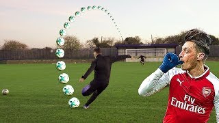 Mesut Özil vs freekickerz ⚽ 50 Meter Weitschuss Challenge [upl. by Nilek]